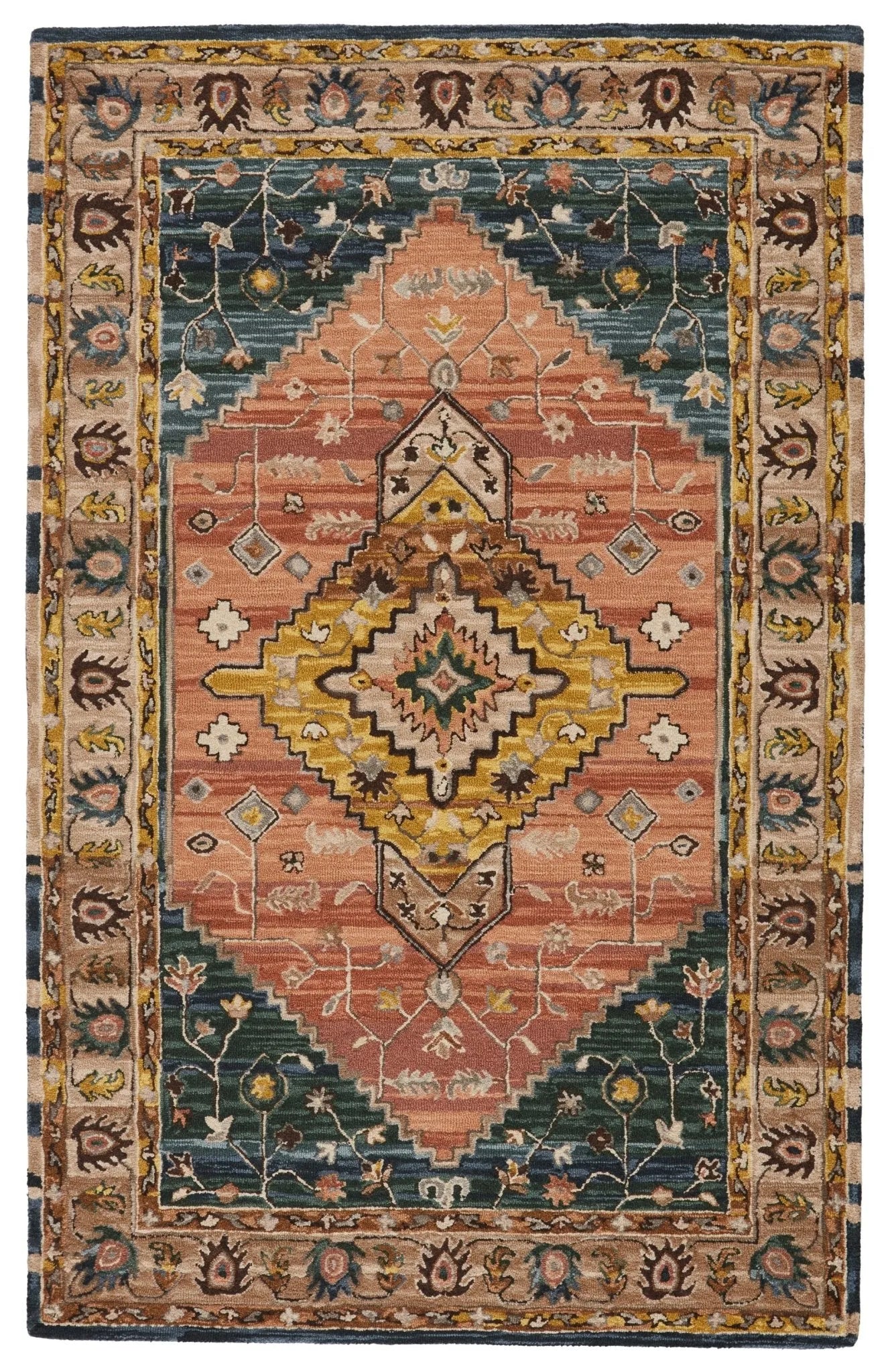 Cardamom Com13 Seraphina Pink/Yellow Rug - Baconco