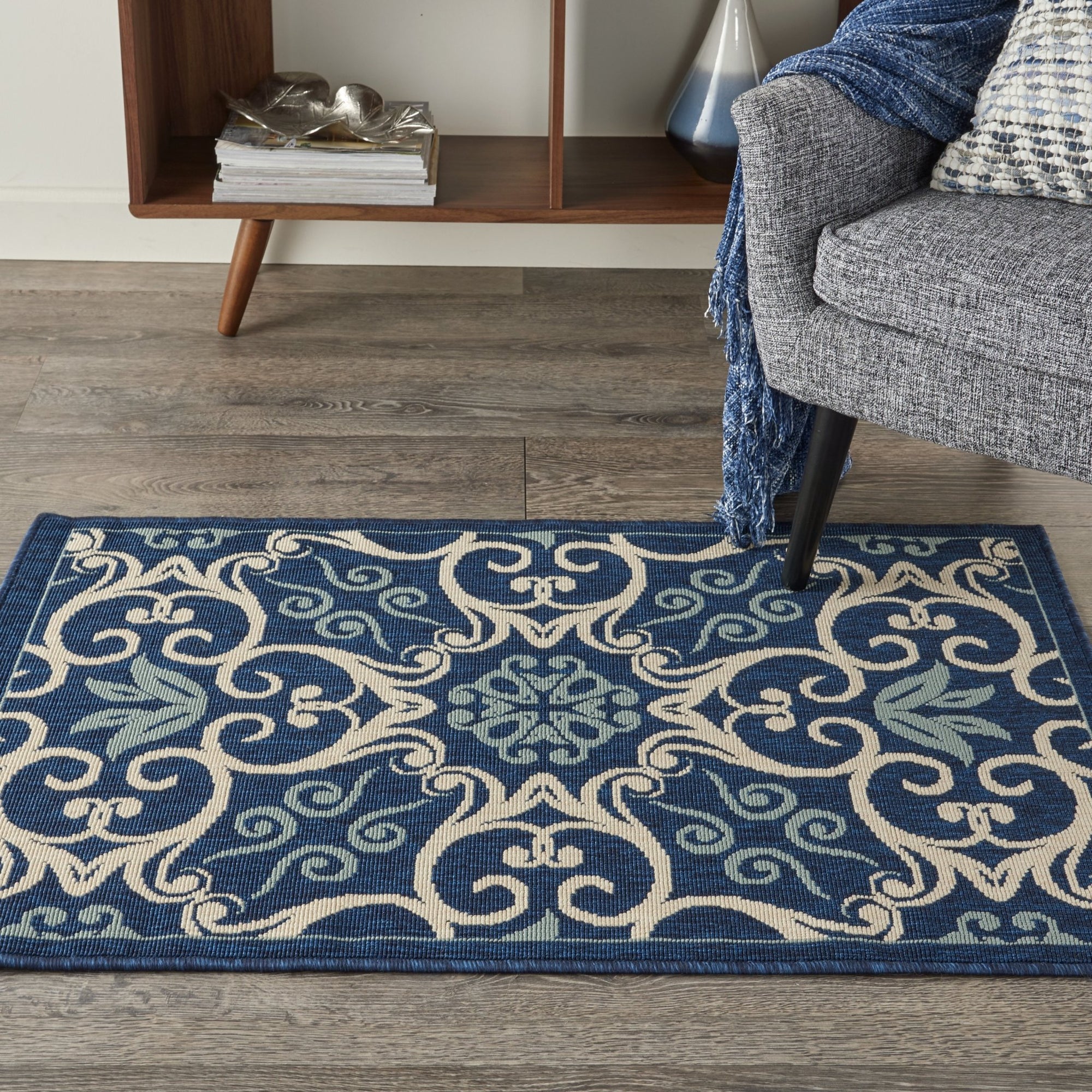 Caribbean CRB02 Navy Rug - Baconco