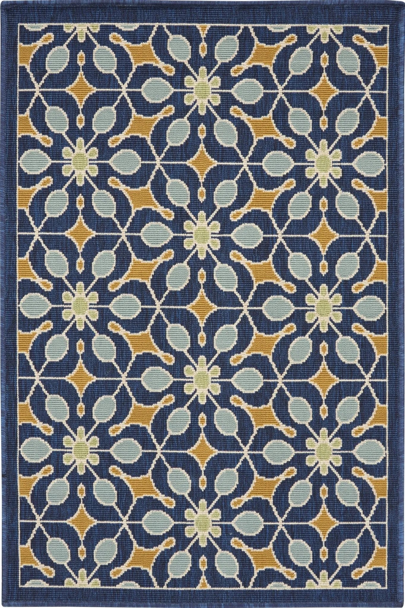 Caribbean CRB07 Navy Rug - Baconco