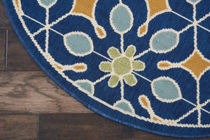 Caribbean CRB07 Navy Rug - Baconco