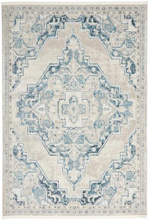 Carina CNA01 Light Blue/Ivory Rug - Baconco