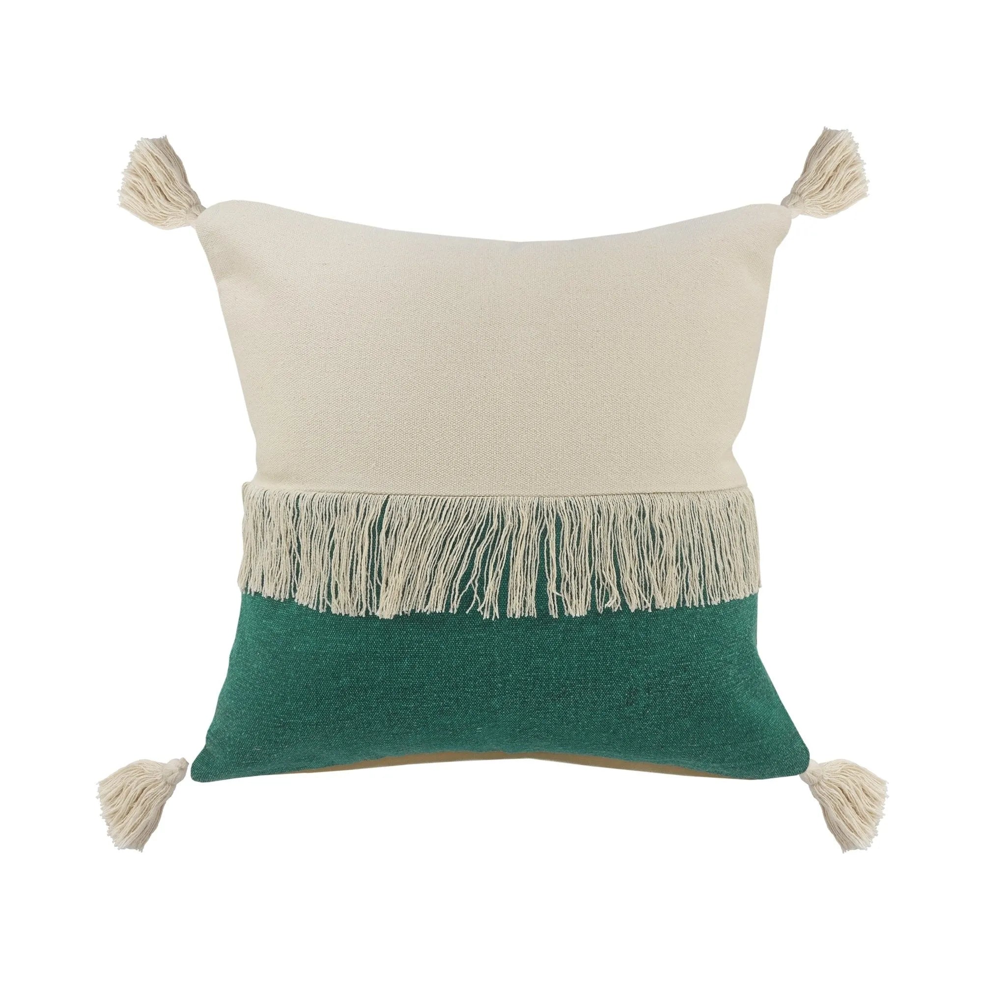 Carnival Lr07661 Emerald Green/Off-White Pillow - Baconco