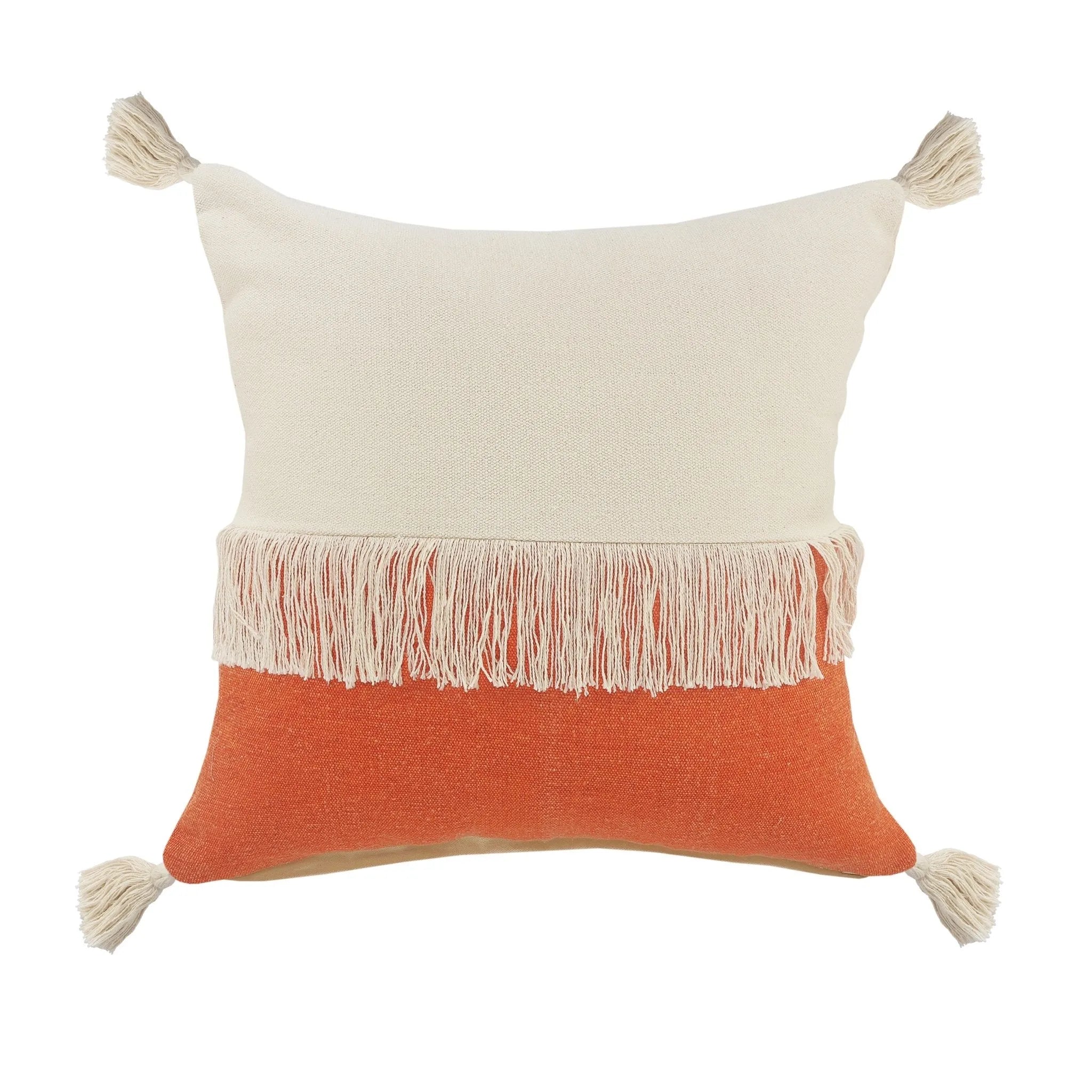 Carnival Lr07664 Pumpkin Orange/Off-White Pillow - Baconco