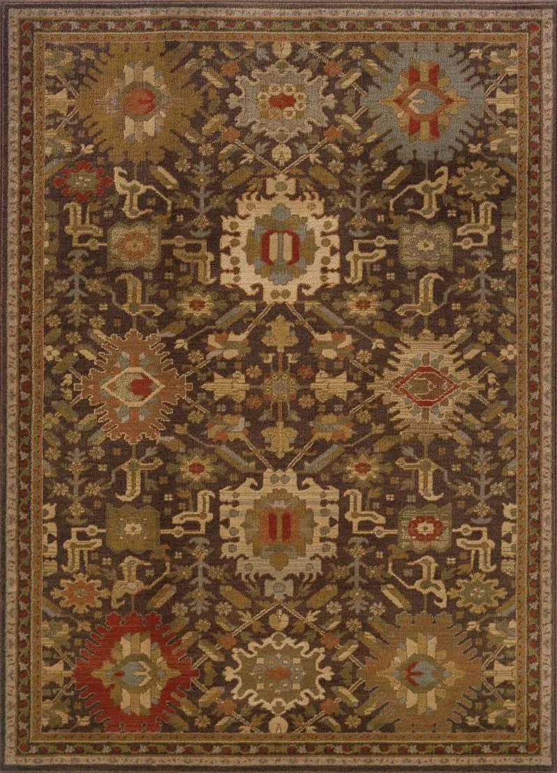 Casablanca 4444A Brown Multi Rug - Baconco