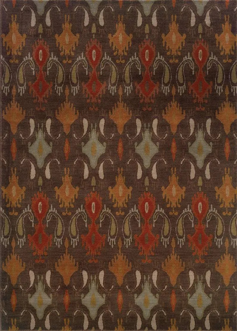 Casablanca 4447A Brown Orange Rug - Baconco