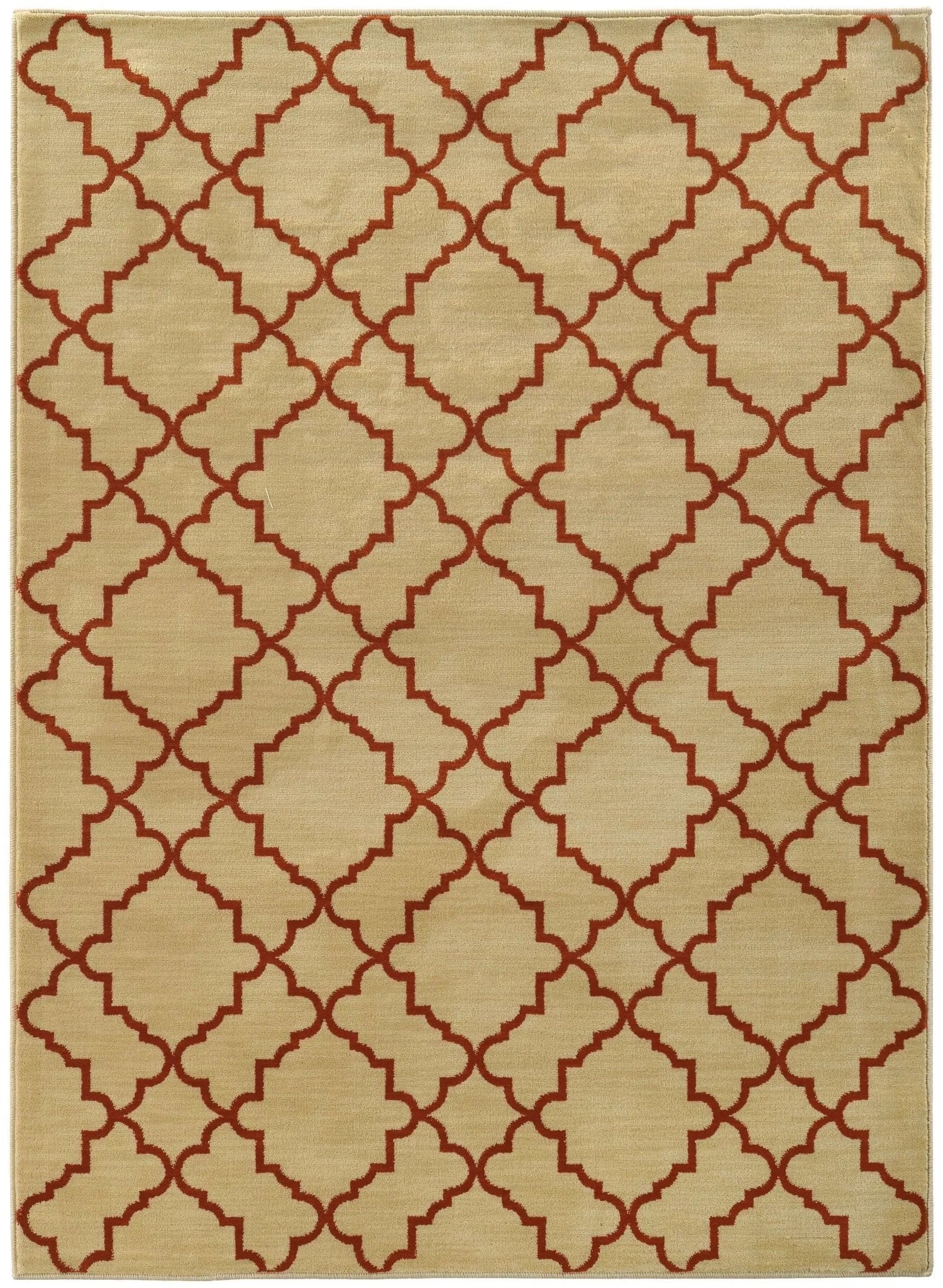 Casablanca 5178e Beige/ Rust Rug - Baconco