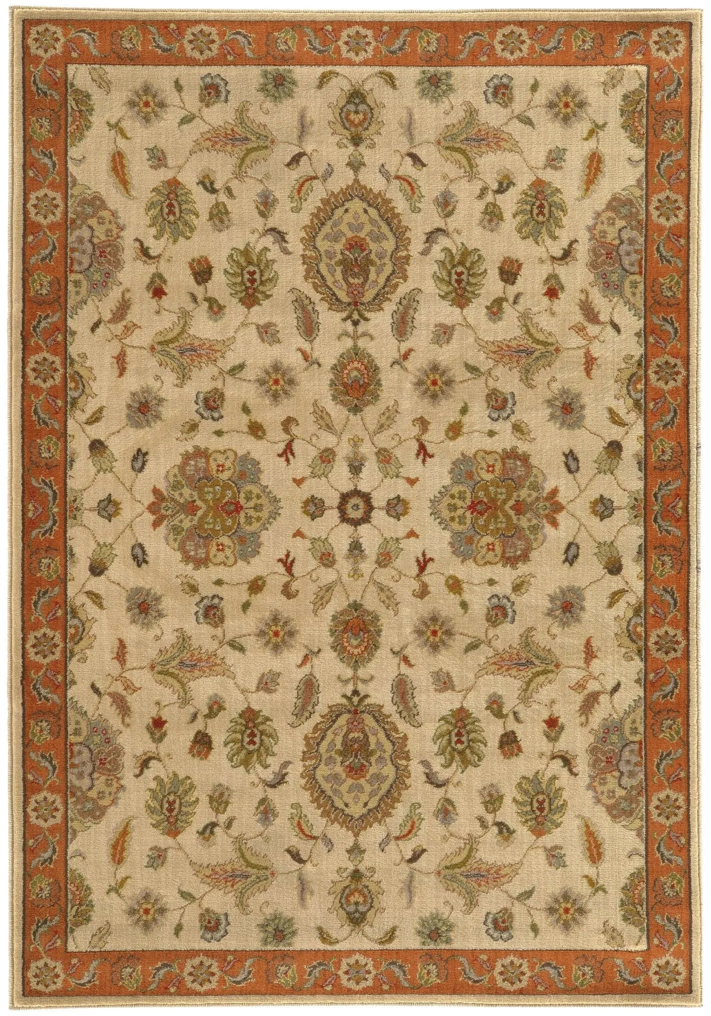 Casablanca 5317b Beige/ Rust Rug - Baconco