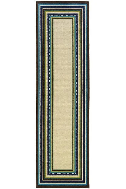 Caspian 1003X Ivory/ Blue Rug - Baconco