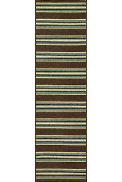 Caspian 3330N Brown/ Green Rug - Baconco