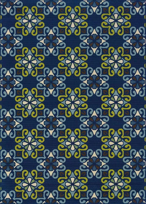 Caspian 3331L Blue/ Green Rug - Baconco