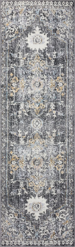 Cassandra Csn-02 Charcoal/Gold Rug - Baconco