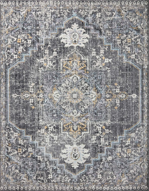 Cassandra Csn-02 Charcoal/Gold Rug - Baconco