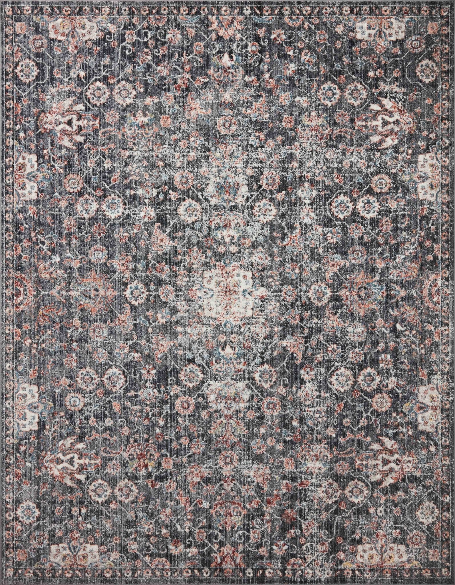 Cassandra Csn-03 Charcoal/Rust Rug - Baconco