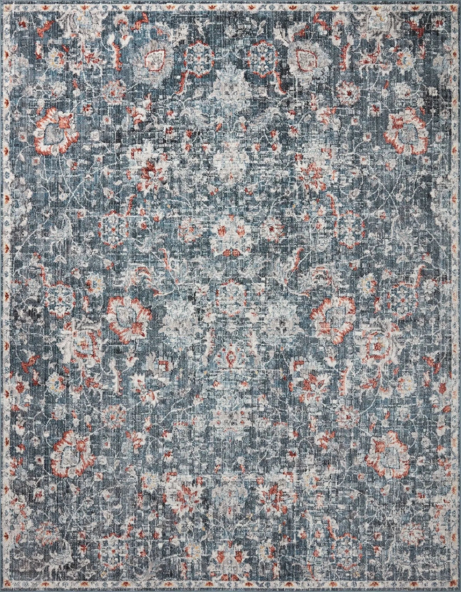 Cassandra Csn-04 Blue/Rust Rug - Baconco