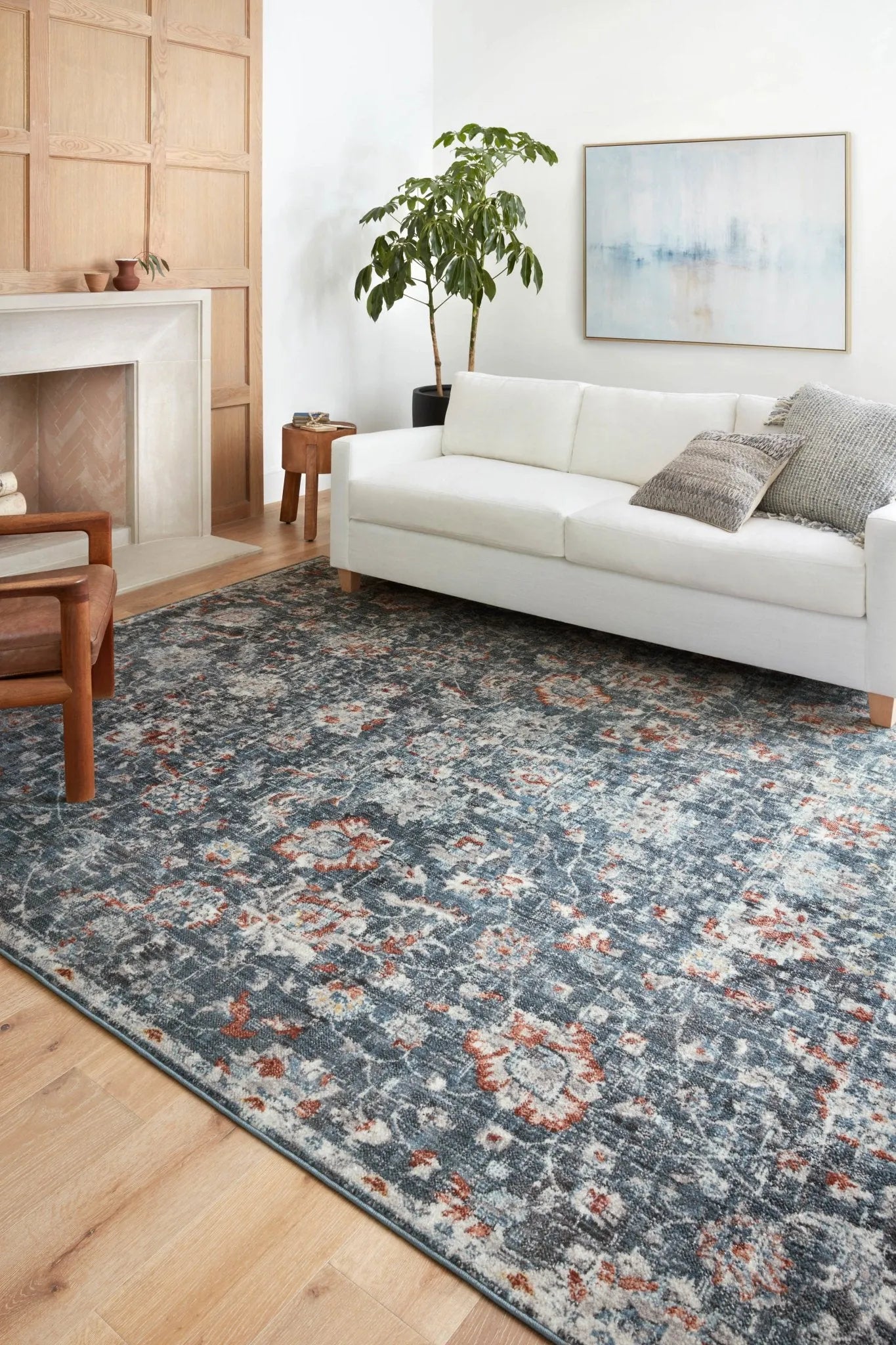 Cassandra Csn-04 Blue/Rust Rug - Baconco