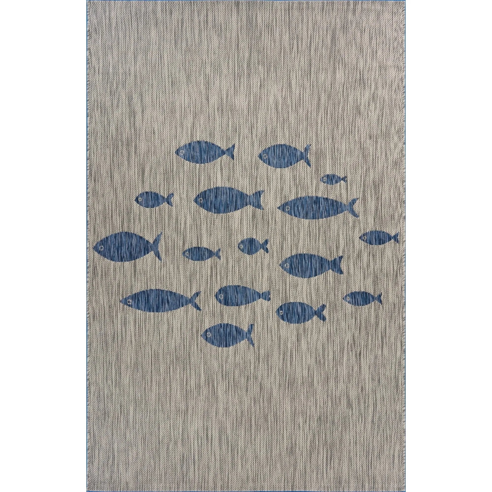 Catalina LR81505 Gray/Navy Rug - Baconco