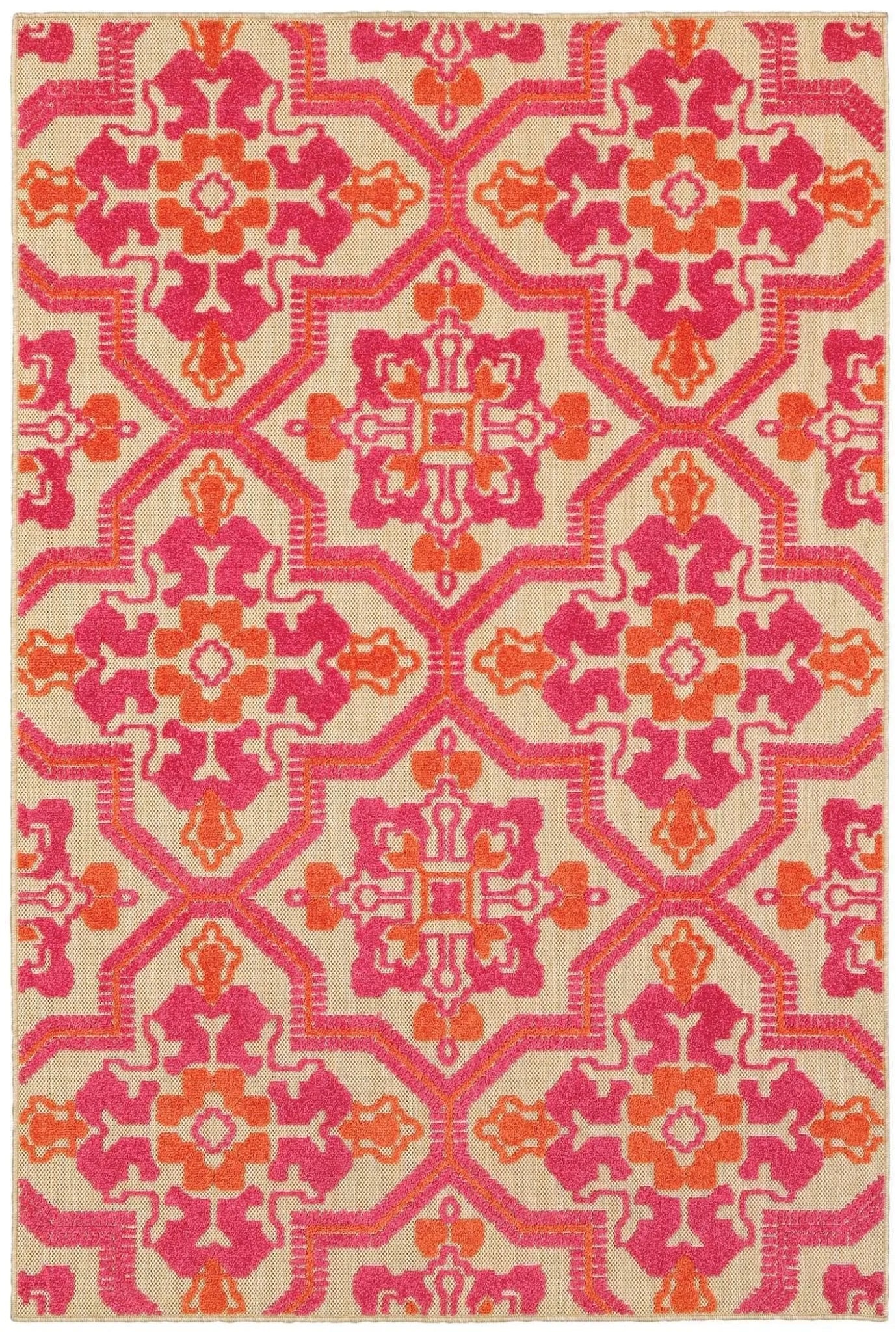 Cayman 2541v Sand/ Pink Rug - Baconco