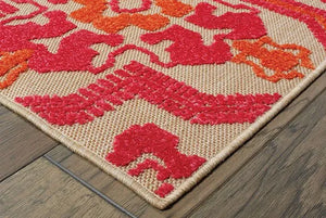 Cayman 2541V Sand/ Pink Rug - Baconco