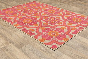 Cayman 2541V Sand/ Pink Rug - Baconco