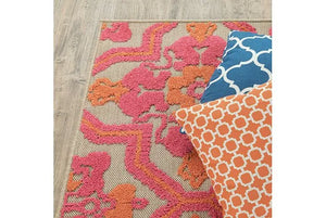 Cayman 2541V Sand/ Pink Rug - Baconco