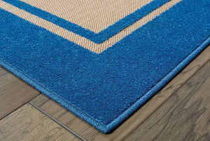 Cayman 5594B Sand/ Blue Rug - Baconco