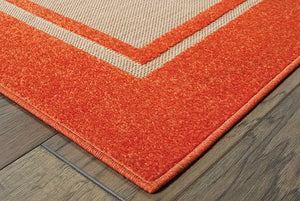 Cayman 5594Q Sand/ Orange Rug - Baconco