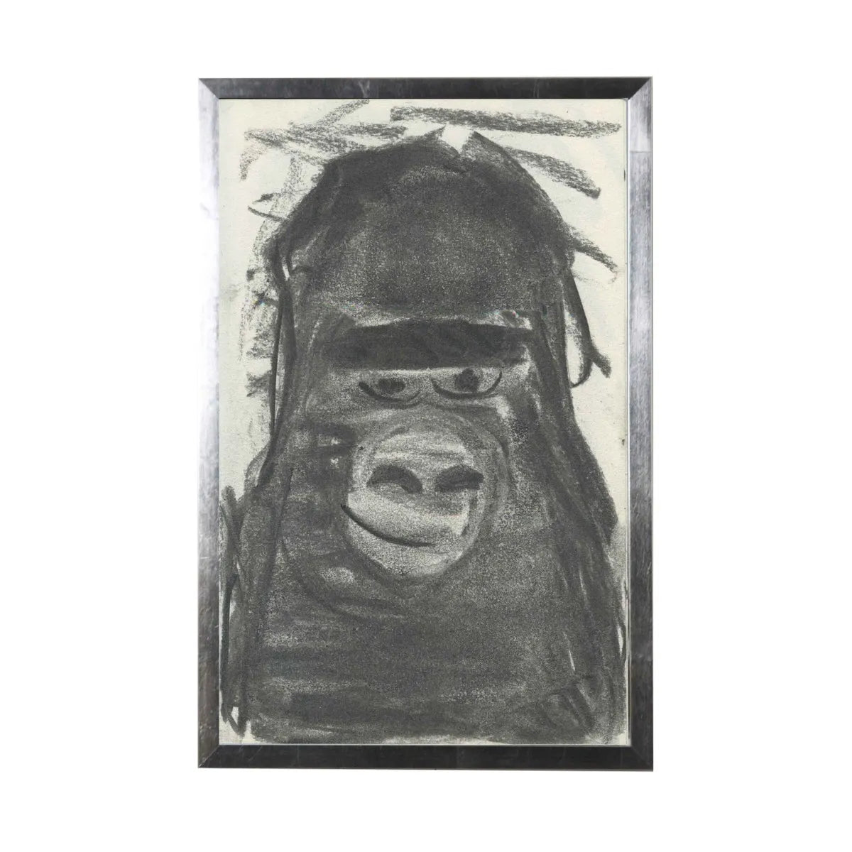 Charcoal Gorilla Framed Art - Baconco