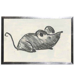 Charcoal Mouse Framed Art - Baconco