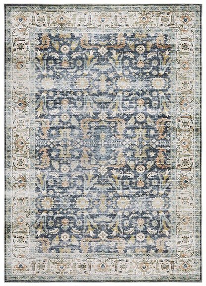 Charleston CHA05 Gold/Blue Rug - Baconco