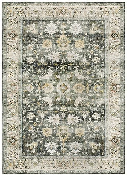 Charleston CHA09 Green Rug - Baconco