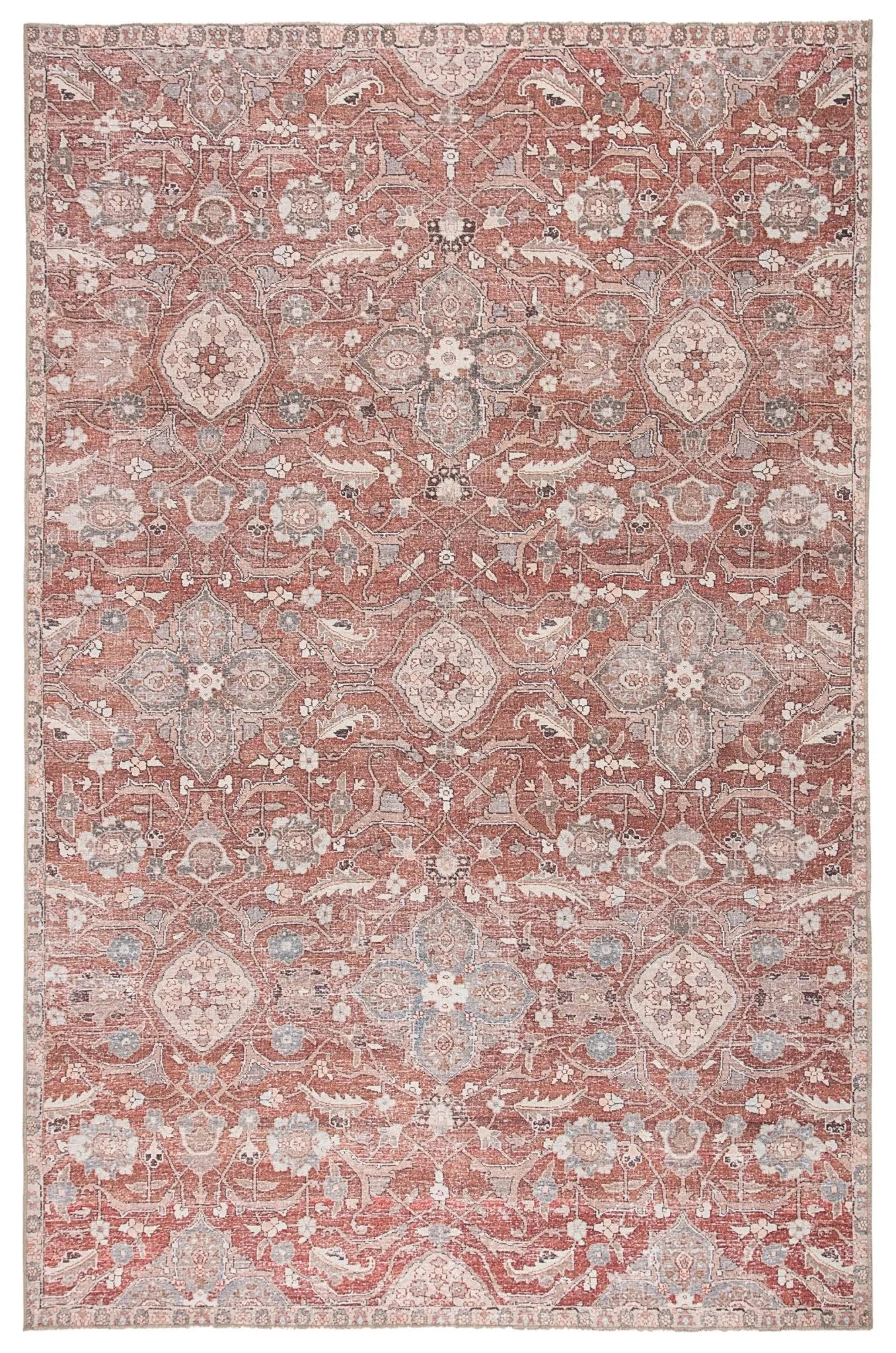 Chateau Cht02 Aden Red/Gray Rug - Baconco