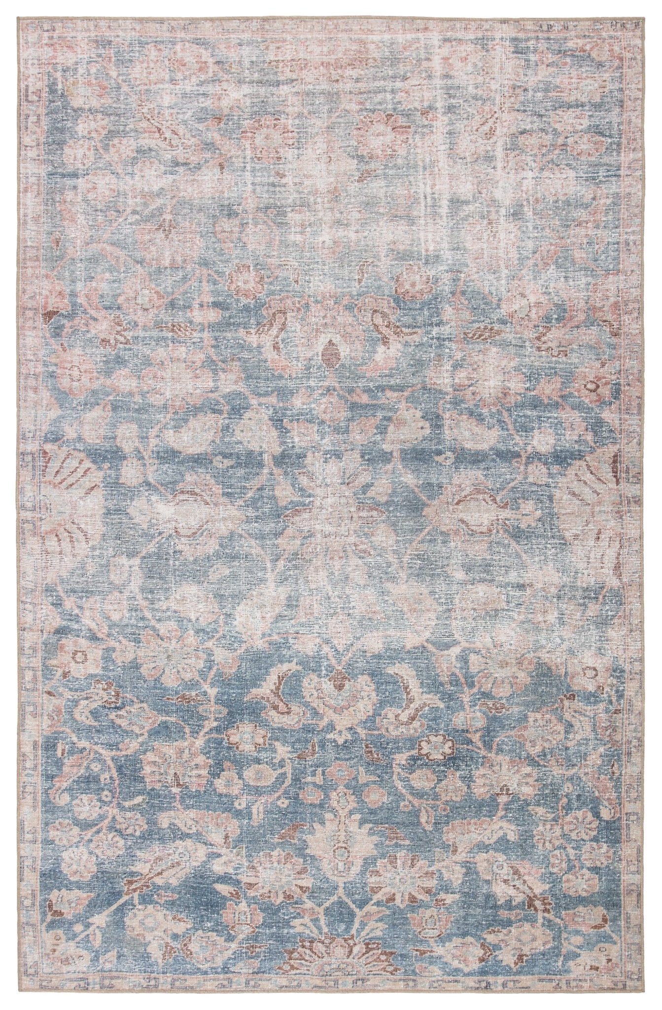 Chateau Cht07 Bardia Blue/Light Pink Rug - Baconco