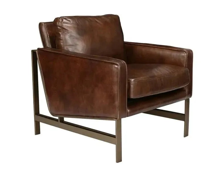 Chazzie Club Chair Blue/Brown - Baconco