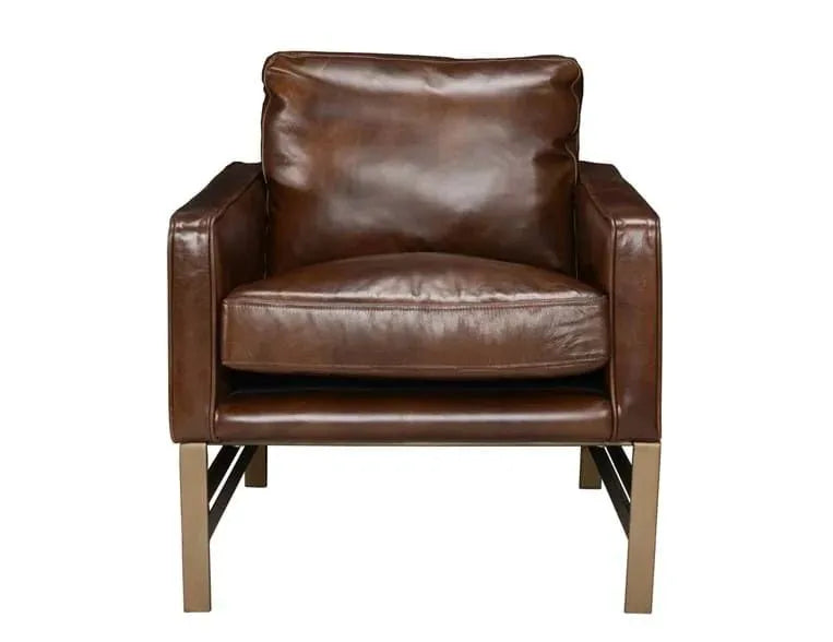 Chazzie Club Chair Blue/Brown - Baconco