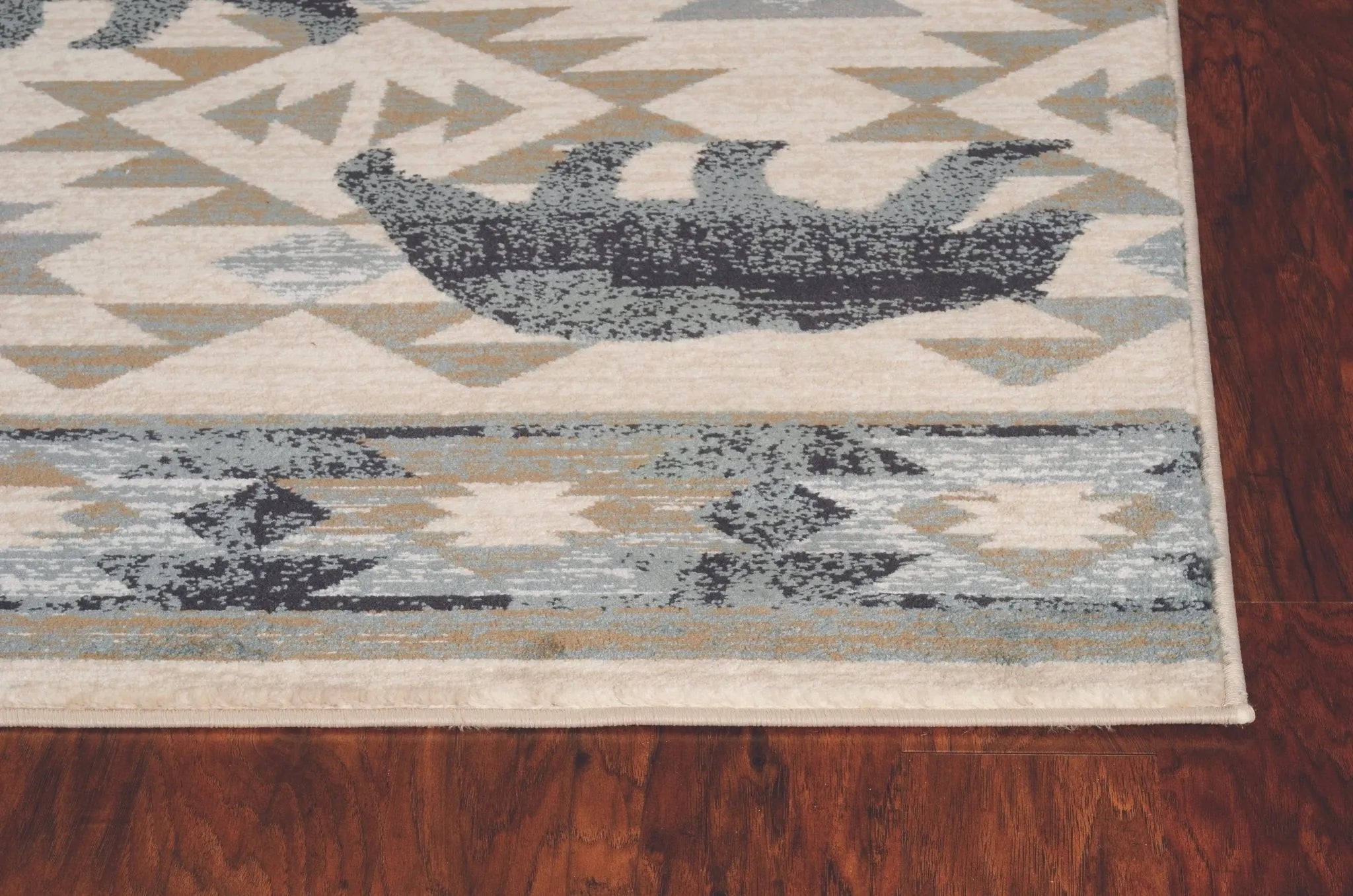 Chester 5634 Montana Ivory/Blue Rug - Baconco