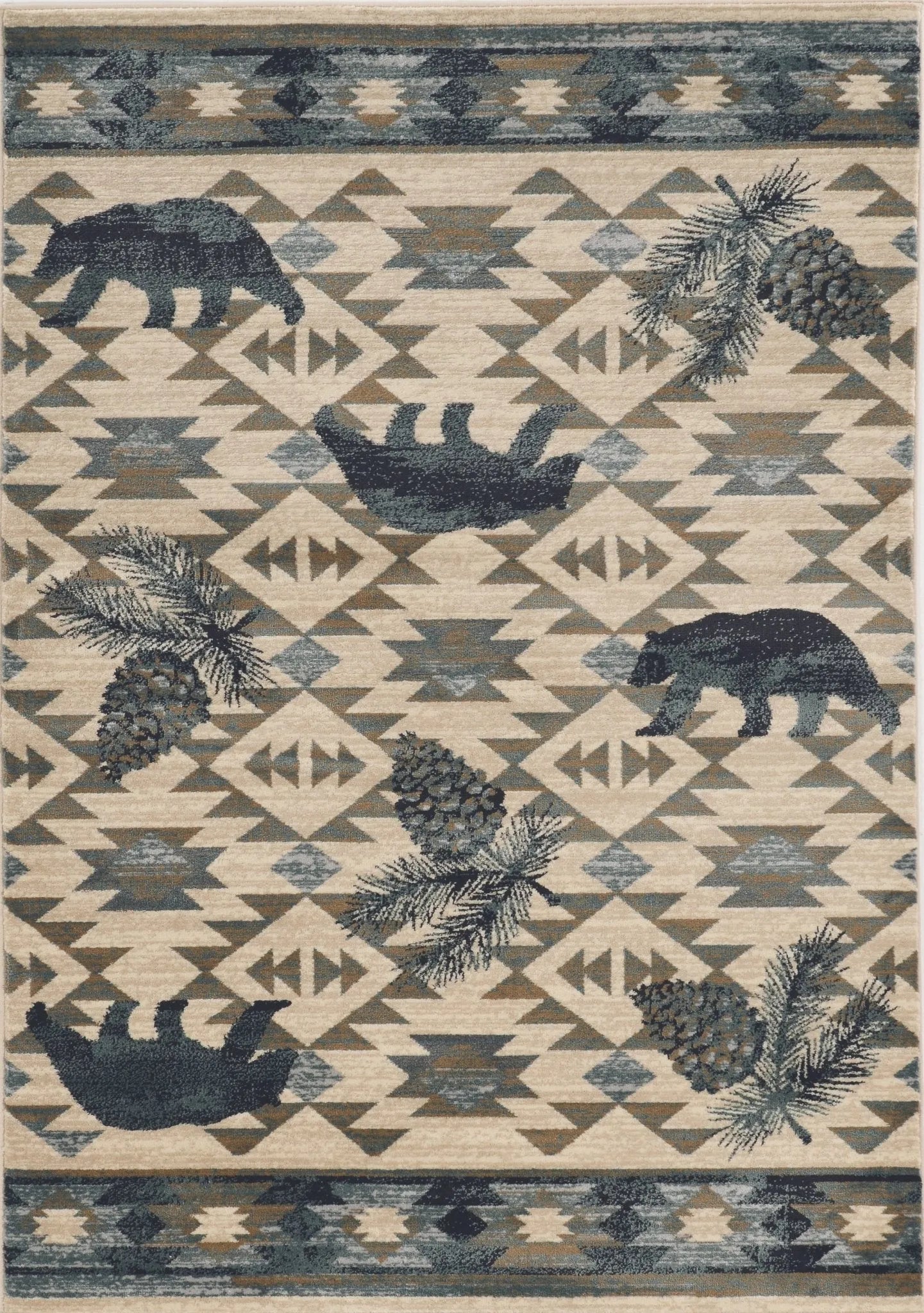 Chester 5634 Montana Ivory/Blue Rug - Baconco