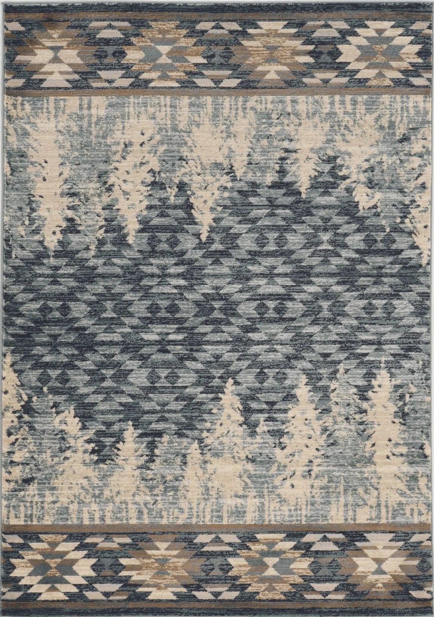 Chester 5636 Pines Slate Blue Rug - Baconco