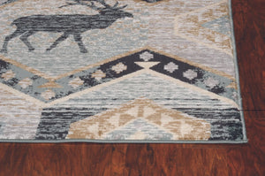 Chester 5637 Woodlands Seafoam Rug - Baconco