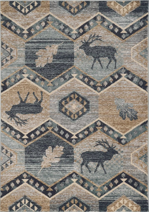 Chester 5637 Woodlands Seafoam Rug - Baconco