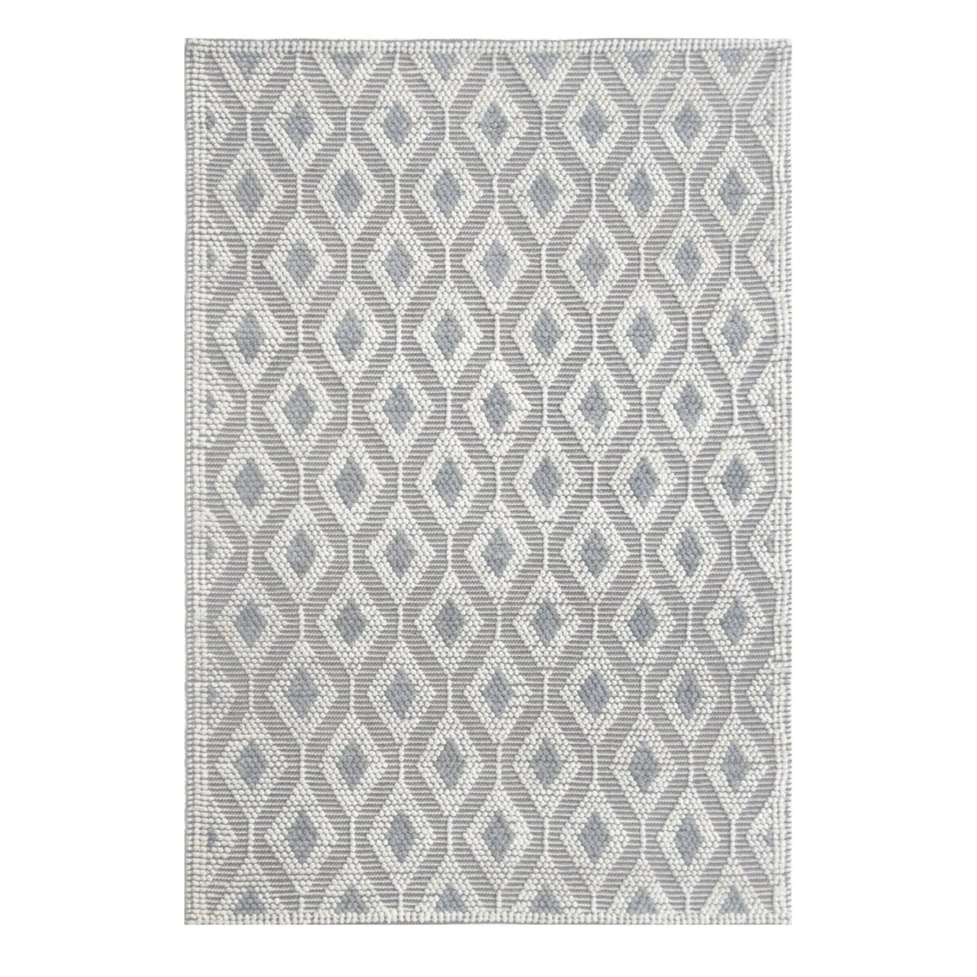 Chloe 7723 Ivory/Grey Trellis Rug - Baconco