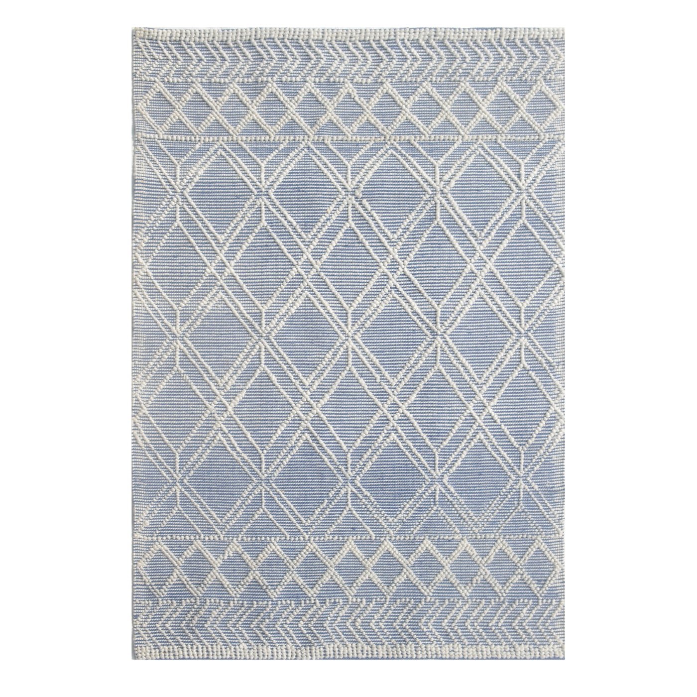 Chloe 7724 Blue/Ivory Geo Rug - Baconco