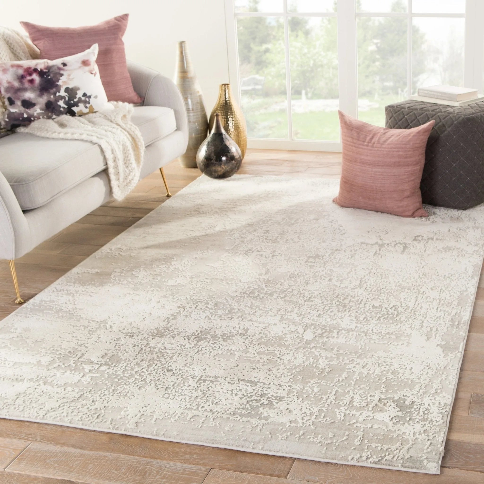 Cirque CIQ31 Brixt Gray/Ivory Rug - Baconco