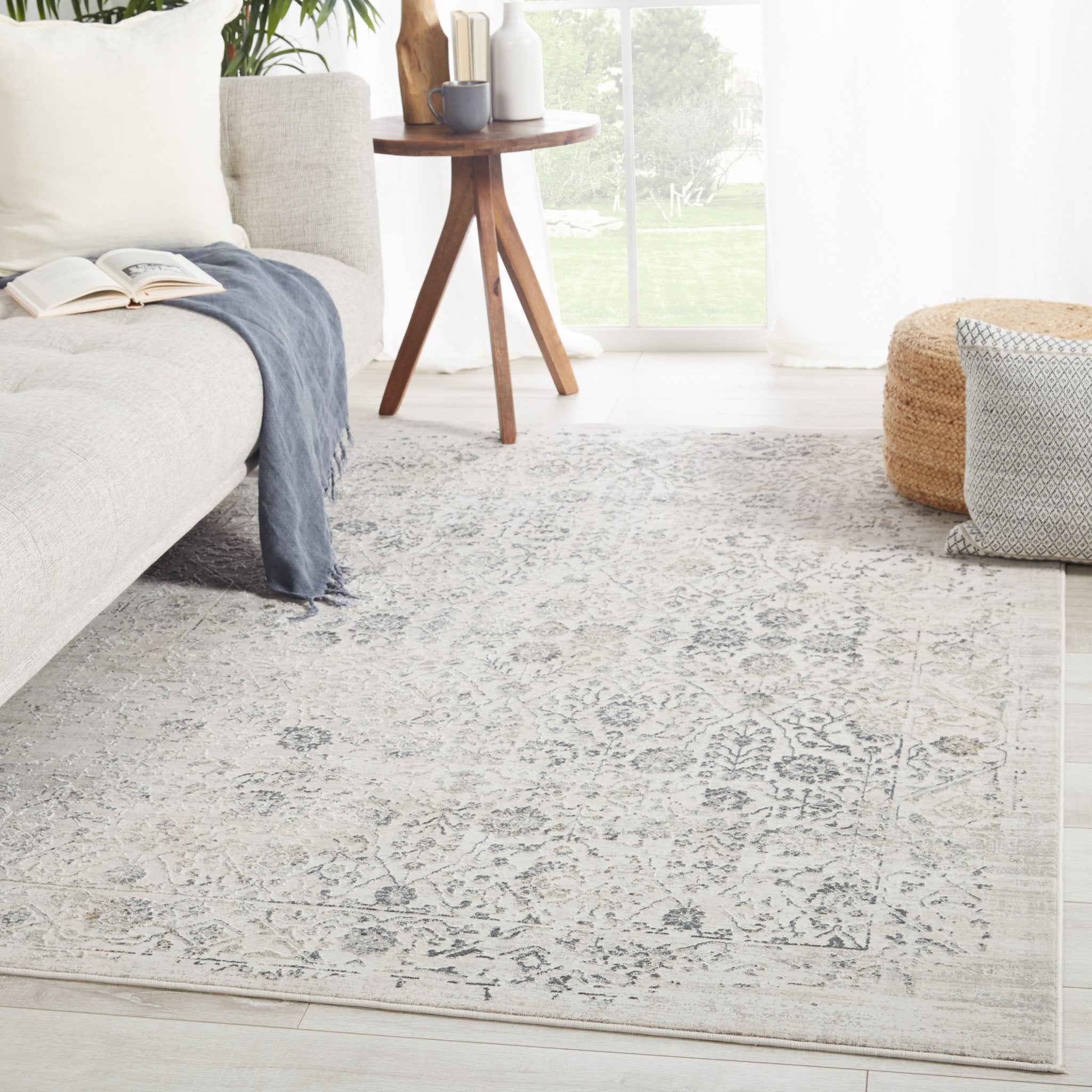 Cirque Ciq36 Jasiel Gray/Ivory Rug - Baconco