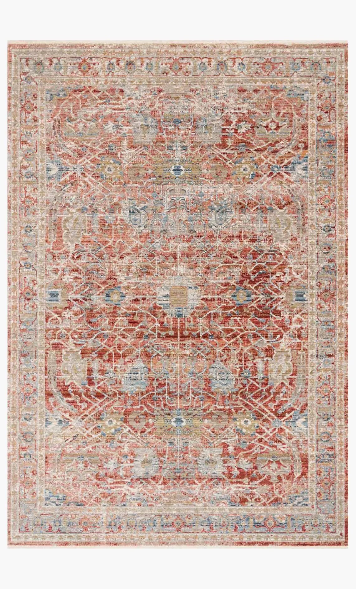 Claire CLE-01 Red/Ivory Rug - Baconco