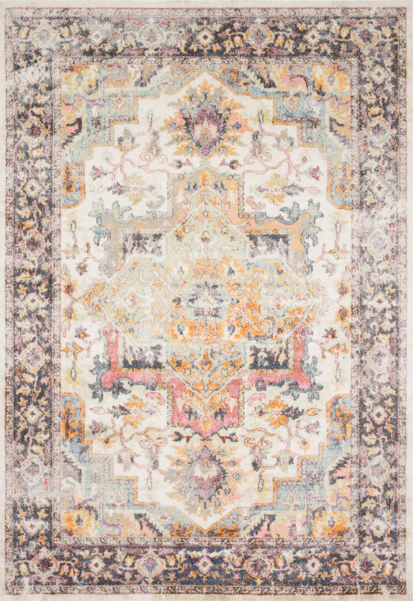 Clara CLA-01 Ivory/Charcoal Rug - Baconco