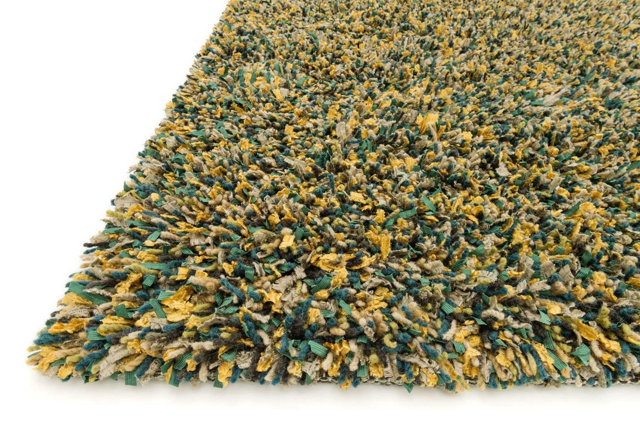 Cleo Shag CO 01 Teal / Gold Rug - Baconco