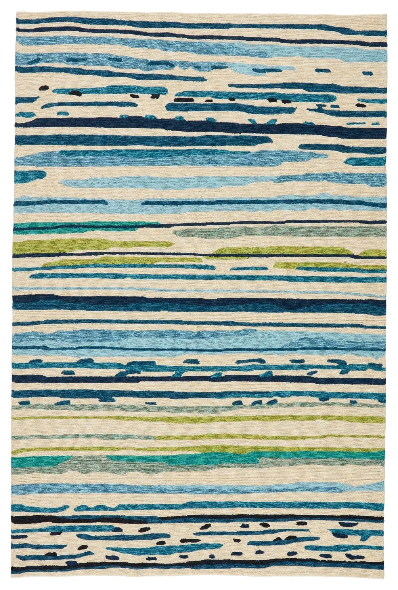 Colours Co19 Sketchy Lines Blue/Green Rug - Baconco