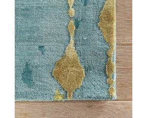 Connextion By Jenny Jones-Global CG08 Ruby Room Canal Blue/Dark Citron Rug - Baconco