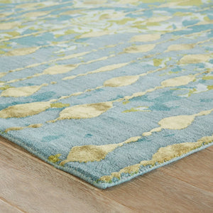 Connextion By Jenny Jones-Global CG08 Ruby Room Canal Blue/Dark Citron Rug - Baconco