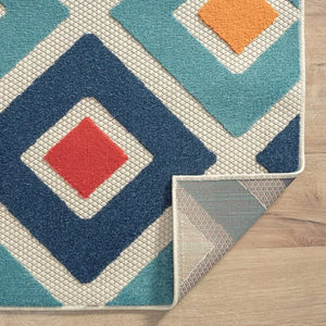 Copa Cabana 81816TML Teal/Multi Rug - Baconco